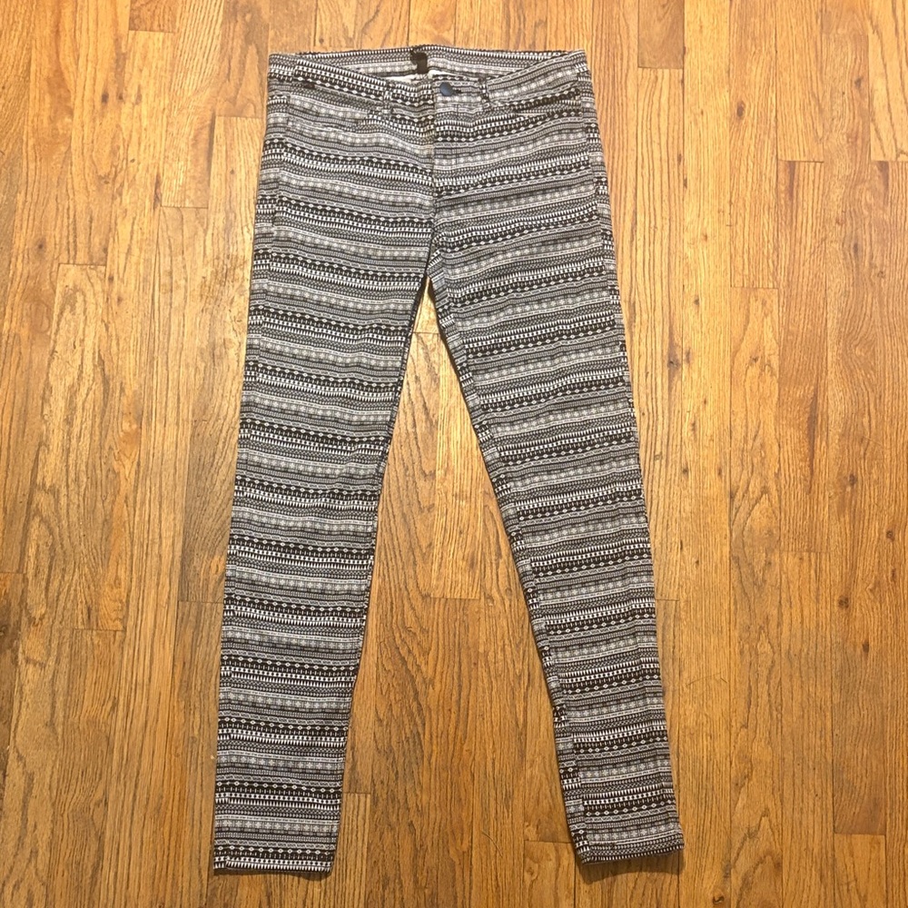 H&M Black and White Patterned Women's Jeggings